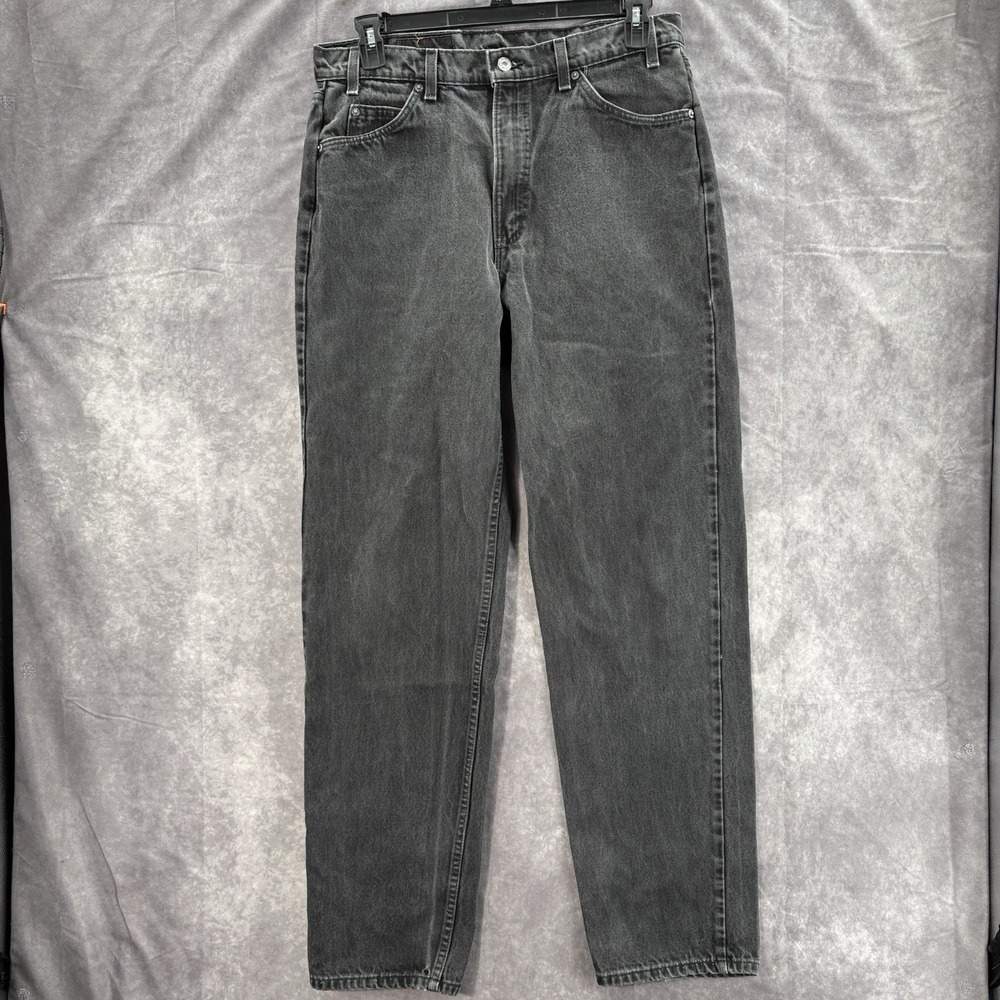 VTG Levis 550 Jeans Mens 36x36 (34x34) Black Orange Tab Relaxed Fit 90s Y2K